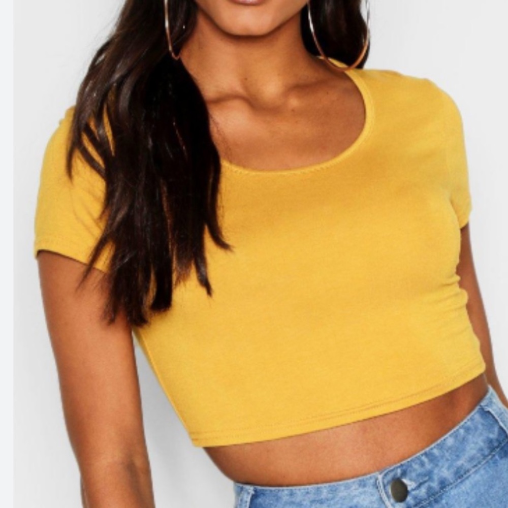 MUSTARD YELLOW CROP TOP